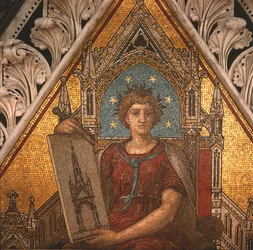 Detail of Architecture from the Albert Memorial, executed by Antonio Salviati, 1868